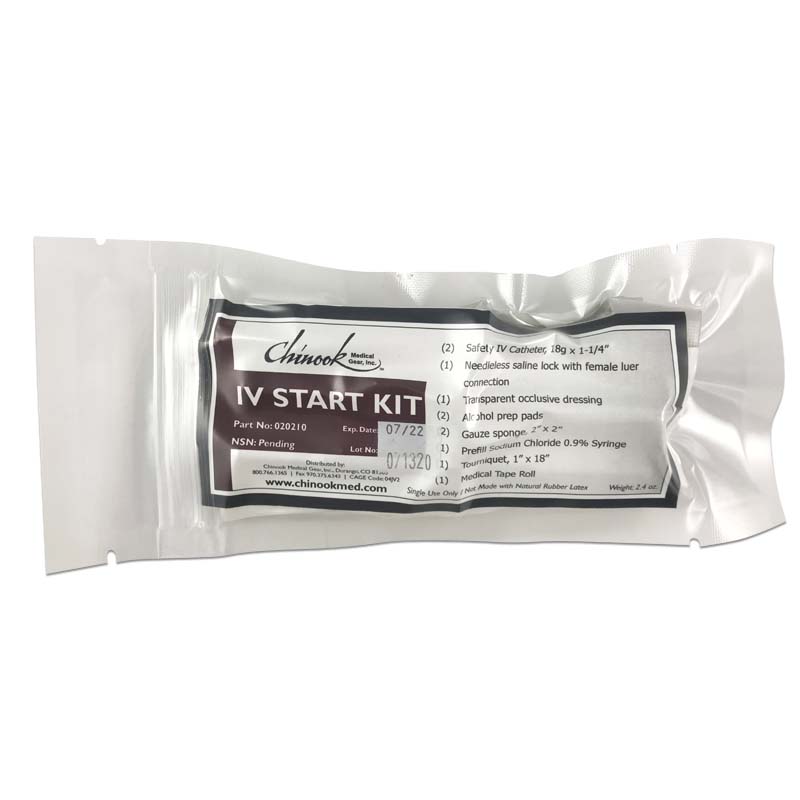 chinook medical gear, inc. IV Start Kit with Catheter, 18Ga