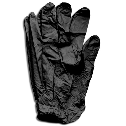 Gloves, Nitrile Exam, Powder-Free, Latex-Free, Size Large, Black 100/Box