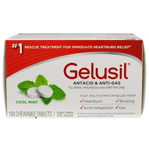 Gelusil Antacid and Anti-Gas Chewable Tablet 100/Box
